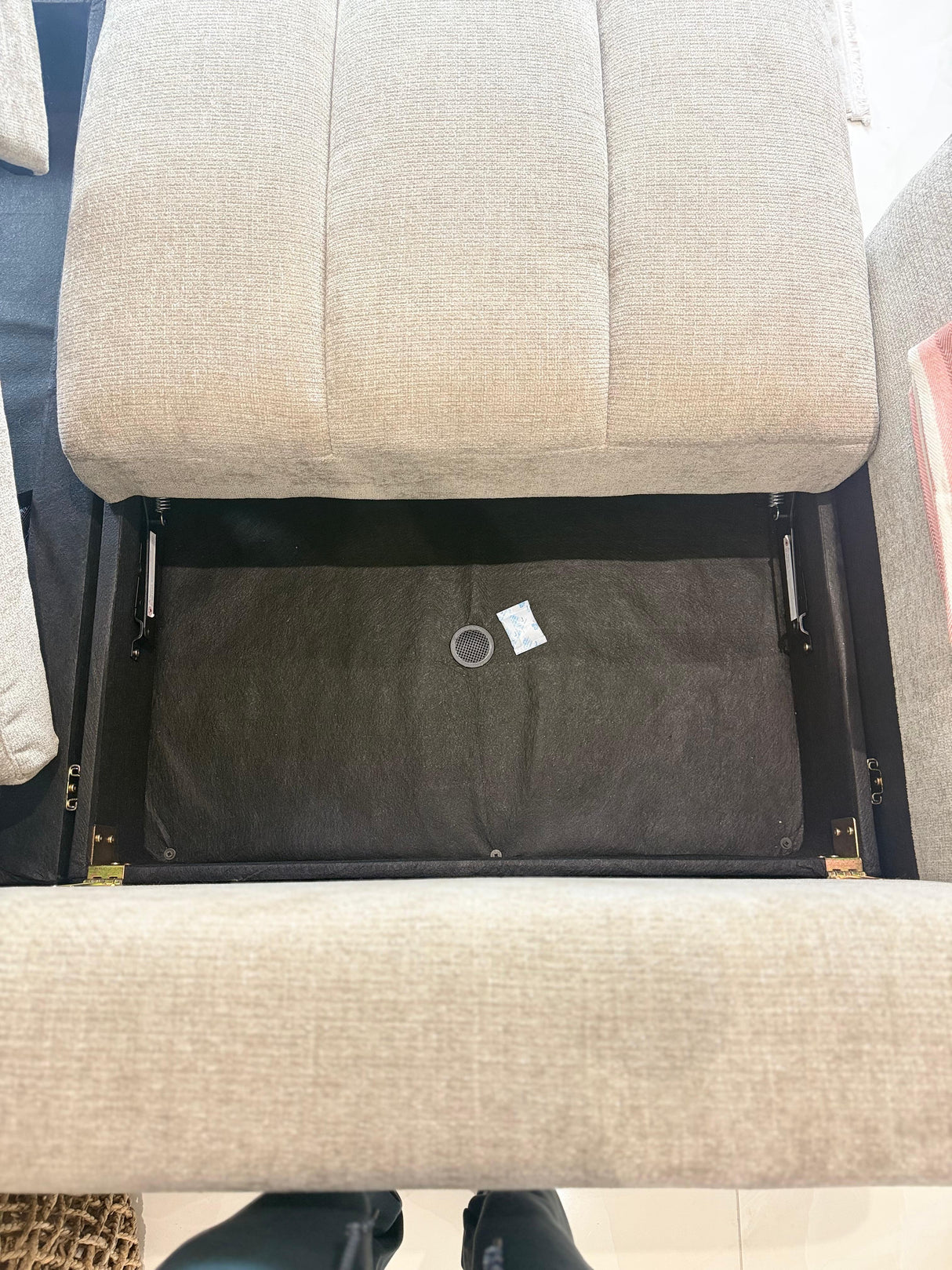 Trevi Corner Storage Sofa Bed (Available in Grey or Beige)