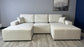 Lopez U-Shape/Cinema Sofa (Available in Modesto Ivory or Grey)