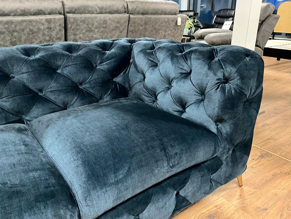 Richmond Sofa (Available in Plush Velvet Blue or Grey)