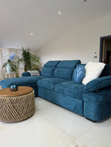 Hunter Corner Sofa Bed with Storage (Available in Grey, Blue, Beige or Green)
