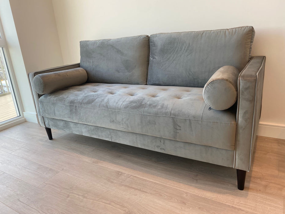 Brooklyn Sofa (available in plush velvet silver, teal, blue or beige)