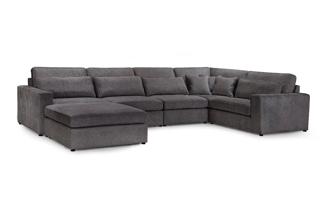 Lola Modular Sofa (Available in Chenille Ivory, Mocha or Grey)