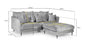 Wimbledon 4 seat sofa with footstool (Available in Velvet Silver)