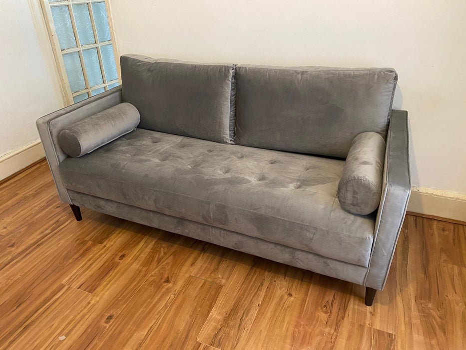 Brooklyn Sofa (available in plush velvet silver, teal, blue or beige)