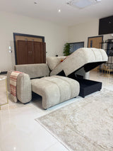 Trevi Corner Storage Sofa Bed (Available in Grey or Beige)