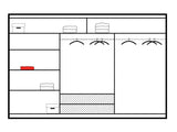250cm Louisiana Sliding Door Wardrobe (Available in White or Oak)