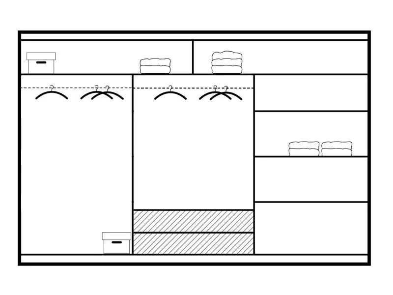 250cm Louisiana Sliding Door Wardrobe (Available in White or Oak)