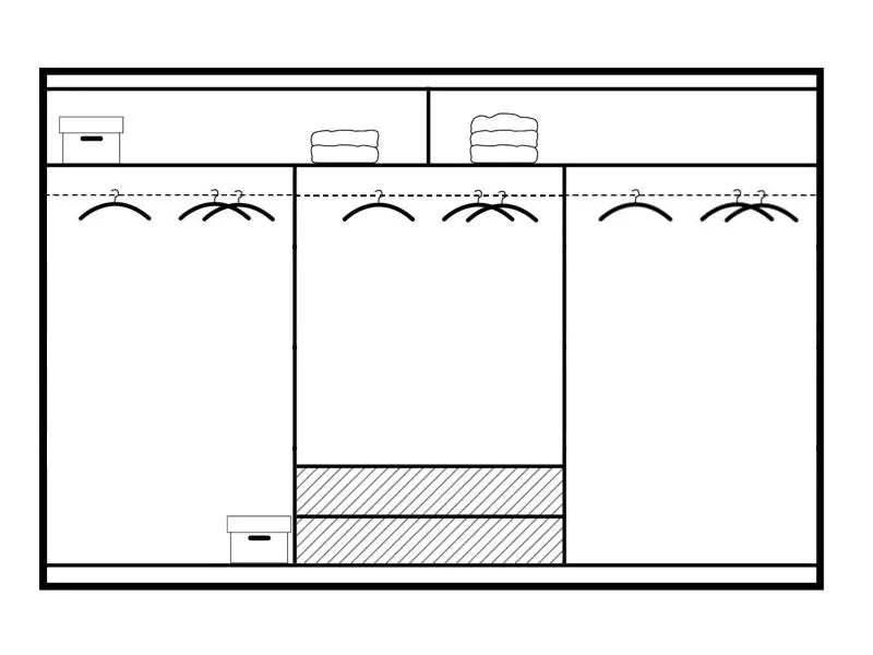 250cm Louisiana Sliding Door Wardrobe (Available in White or Oak)