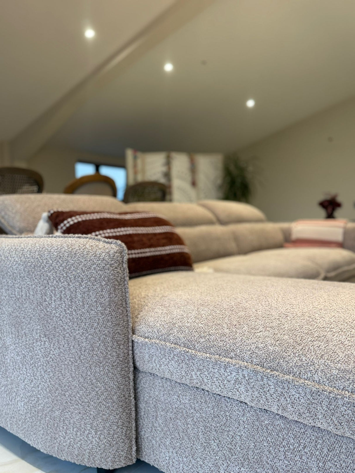 Naples Corner Sofa Bed with Storage (Available in Chenille Grey, Blue, Beige or Green)