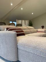 Naples Corner Sofa Bed with Storage (Available in Chenille Grey, Blue, Beige or Green)