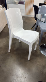 Leah Glass Table Dining Set 4 Chairs Included (Available with Grey or White Chairs)