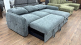 Samara Corner Sofa Bed with Storage (Available in Chenille Grey, Brown, Beige or Green)