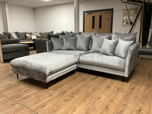 Wimbledon 4 seat sofa with footstool (Available in Boucle Cream, Boucle Grey and Boucle Silver)