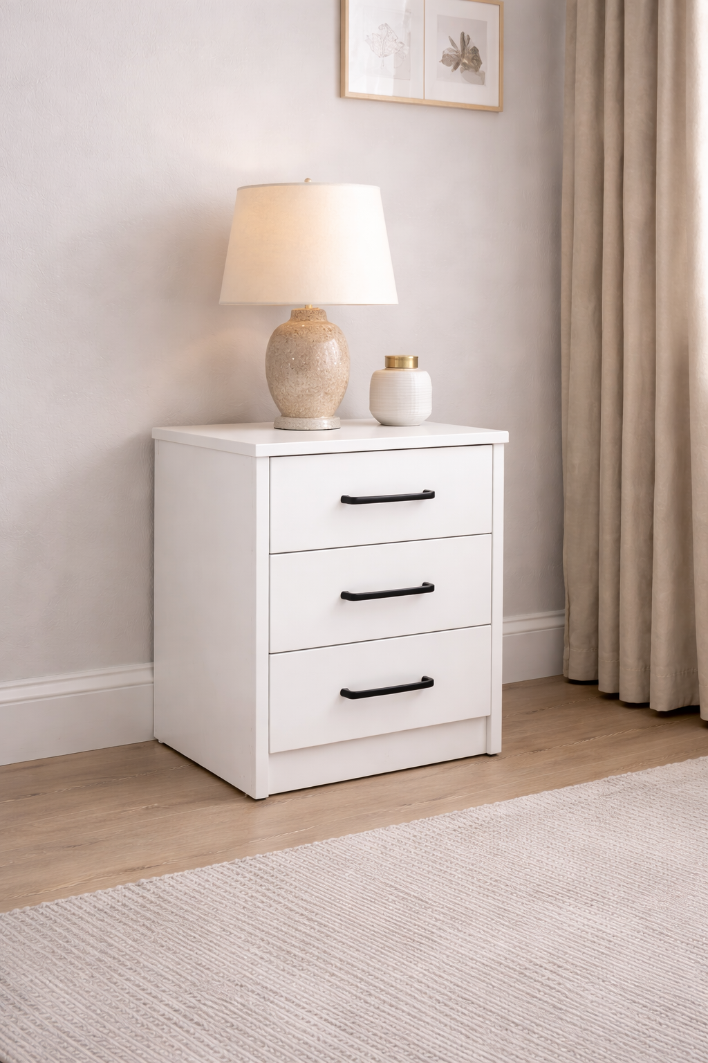 Economy Bedside in White | LFO