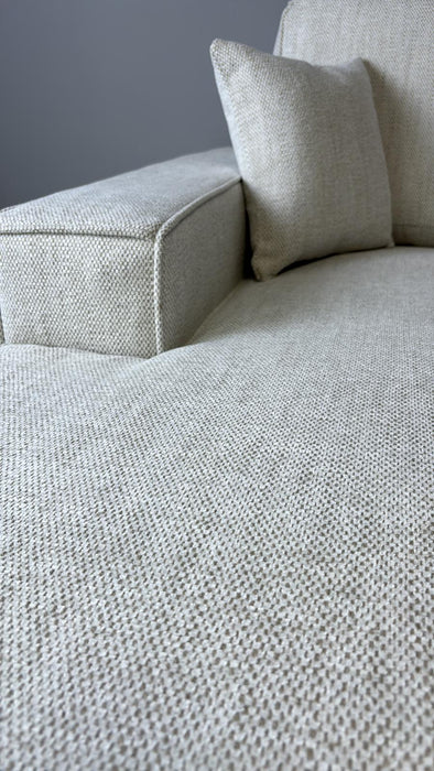 Lopez U-Shape/Cinema Sofa (Available in Modesto Ivory or Grey)
