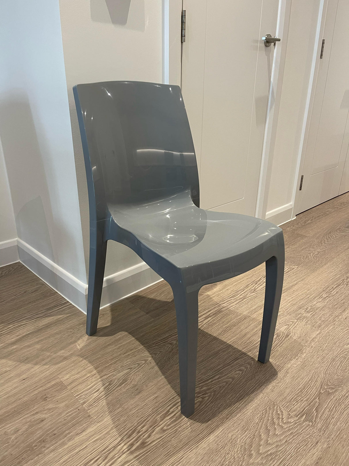 Leah Glass Table Dining Set 4 Chairs Included (Available with Grey or White Chairs)