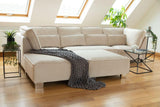 Belgravia U-Shape Sofa (Available in Plush Velvet Black, Cream or Grey)