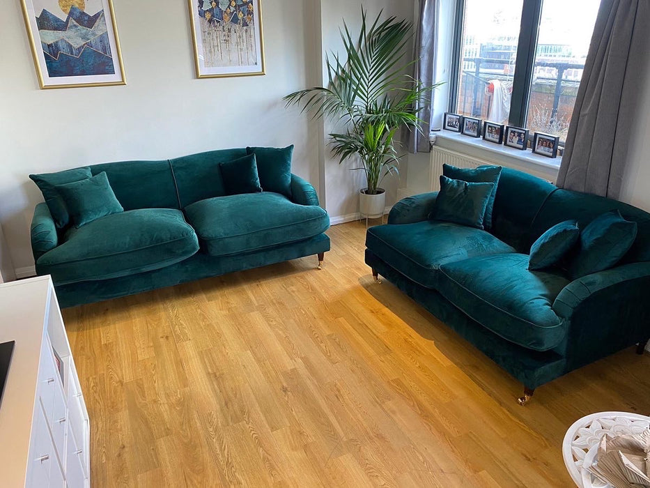 Jasper plush store velvet sofa