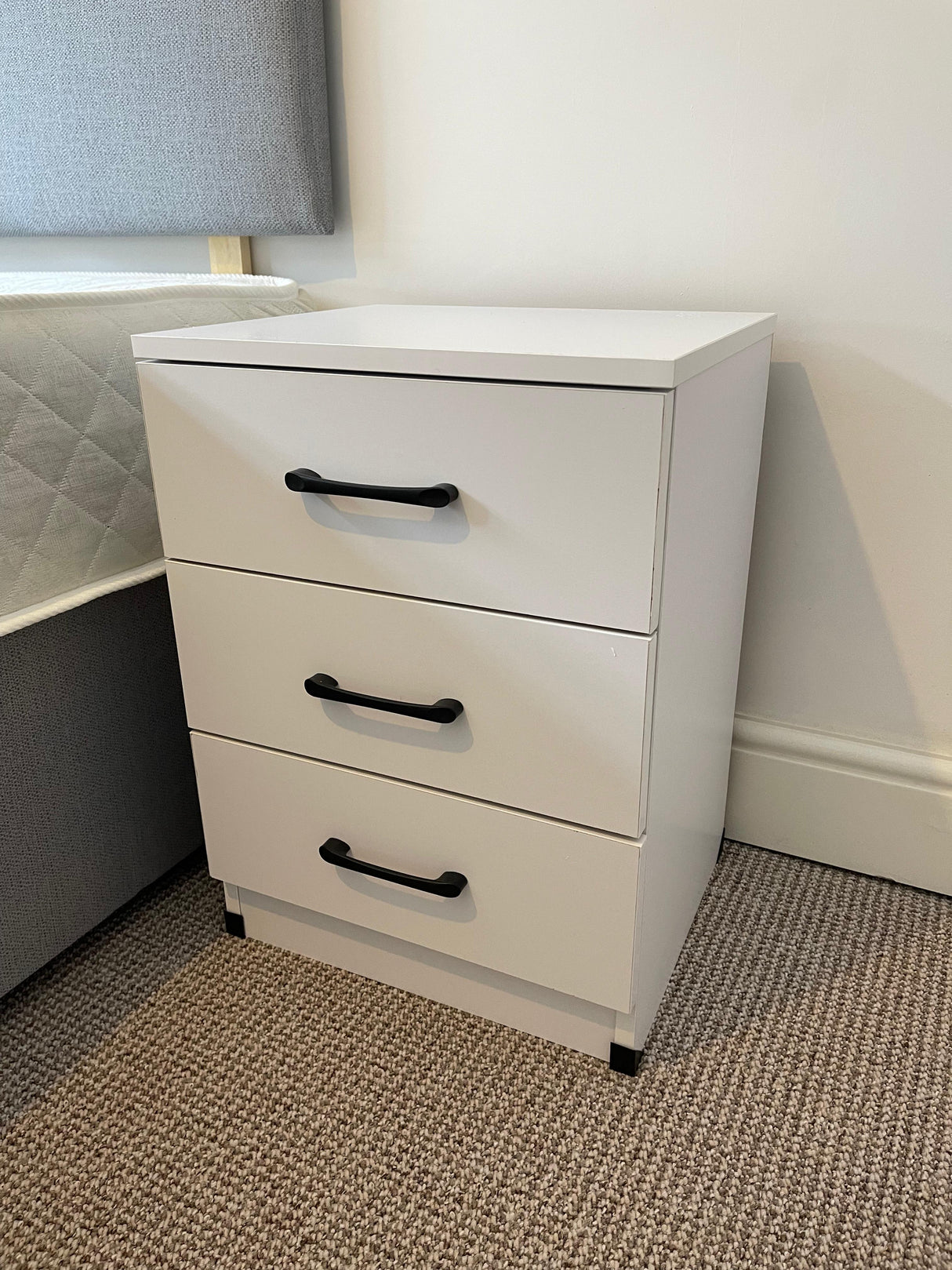Economy Bedside (Available in Light Grey, White, Oak or Dark Grey)