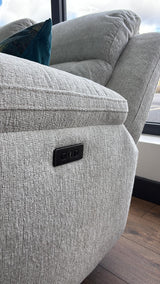 Gemma Electric Recliner Corner Sofa (Available in Beige or Grey)