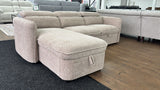 Naples Corner Sofa Bed with Storage (Available in Chenille Grey, Blue, Beige or Green)