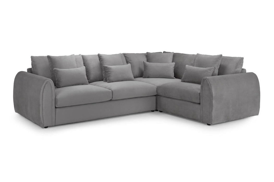 Bishop Corner Sofa (available in velvet mocha or grey)