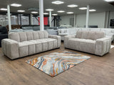 Monaco Cloud 3 and 2 Seat Sofa Bundle Deal (Available in Beige, Grey or Olive)