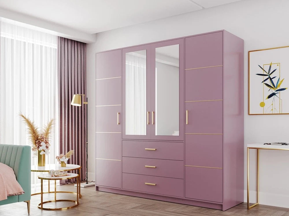 196cm San Francisco Wardrobe (Available in Blue, Green or Pink)