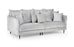 Wimbledon 4 seat sofa with footstool (Available in Velvet Silver)