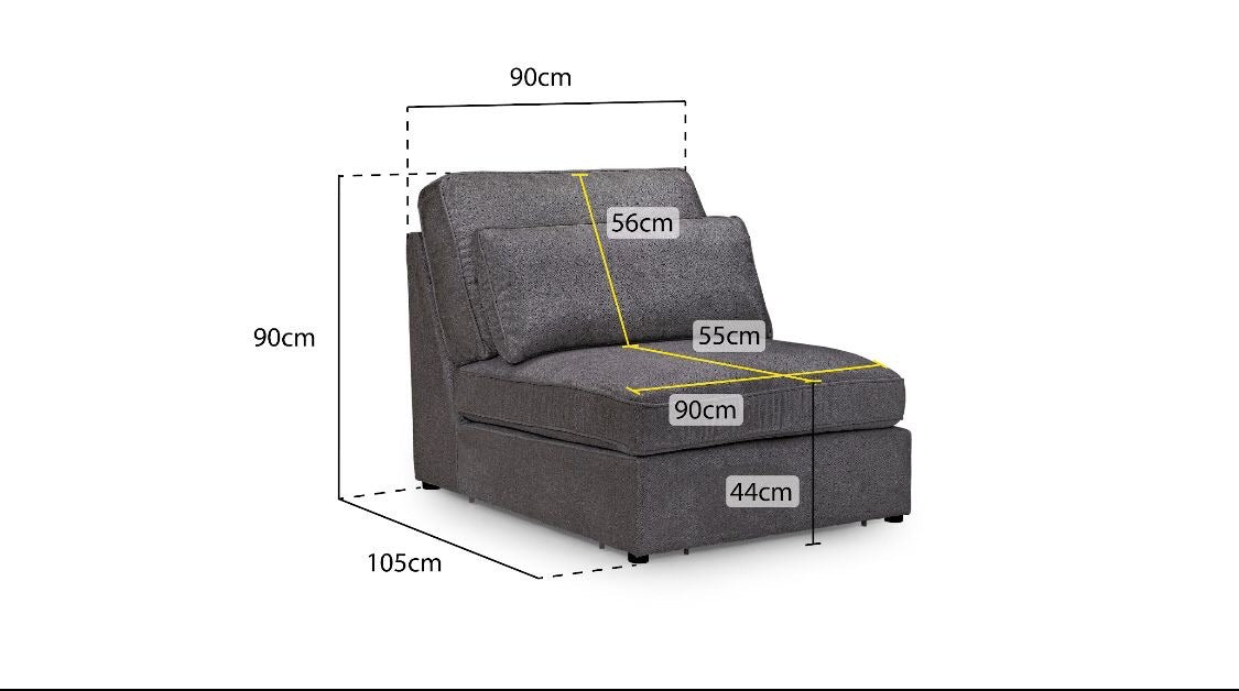 Lola Modular Sofa (Available in Chenille Ivory, Mocha or Grey)
