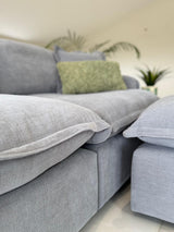 Daniela Modular 3 Seat Sofa and Footstool (Available in Stone or Grey)