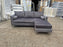 Ikon Chaise Corner Sofa (Available in Plush Velvet Charcoal, Plush Velvet Green, Plush Velvet Black or Grey Linen)