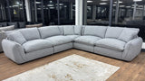 Berkeley Jumbo Corner Sofa (Available in Grey or Beige)