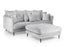 Wimbledon 4 seat sofa with footstool (Available in Velvet Silver)