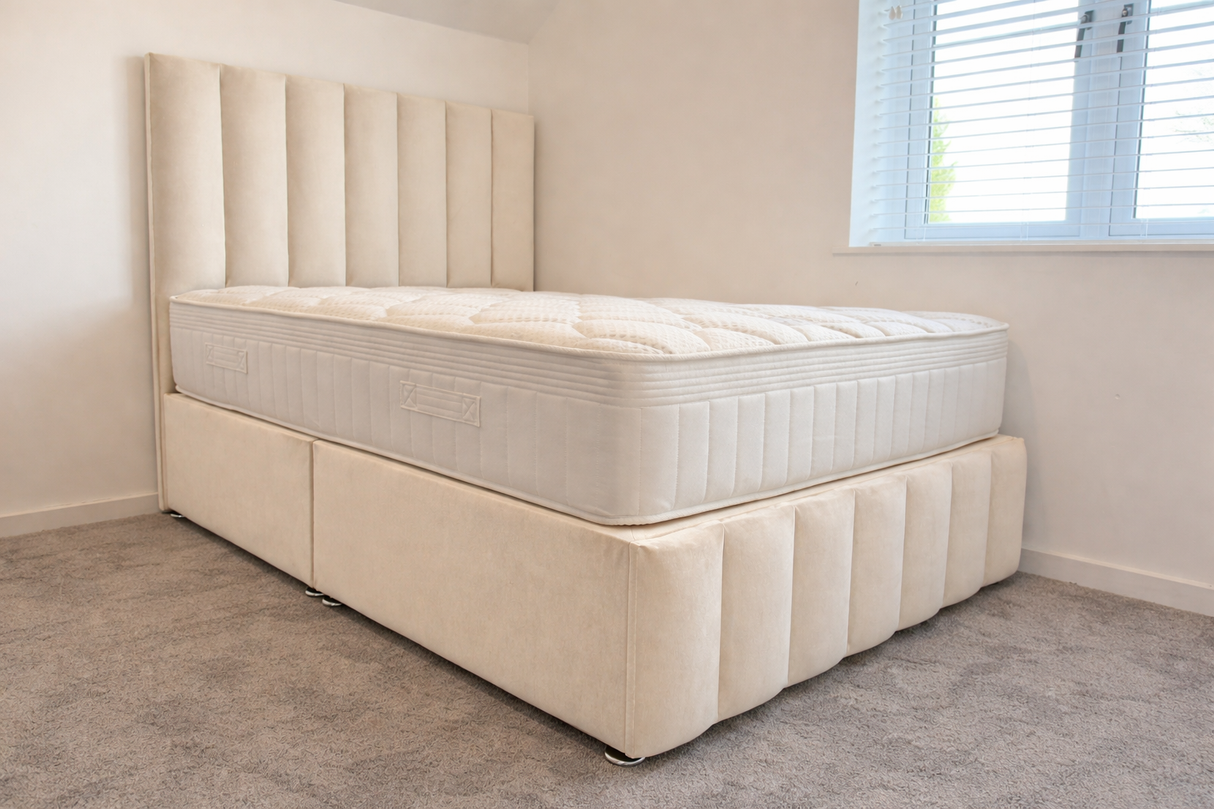 Bella Floor Standing Headboard With Normal Divan Base With Footboard