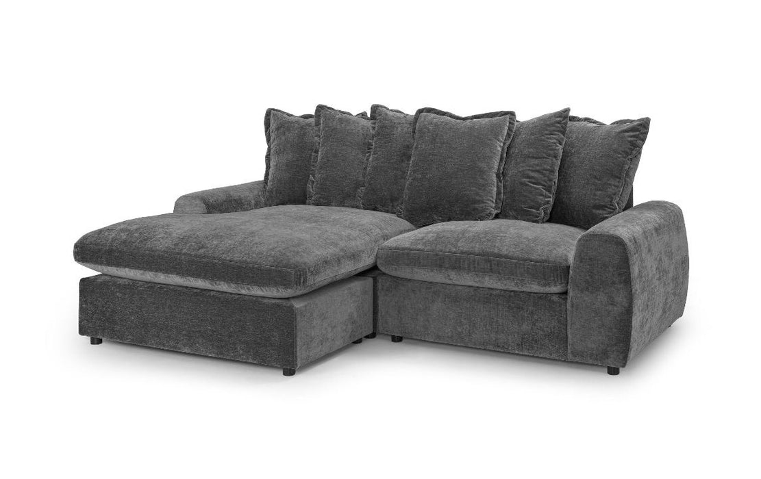 Winnie Chaise Sofa (Available in Soft Chenille Teal, Navy or Grey)