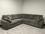 Lucas Corner Sofa in Grey Chenille
