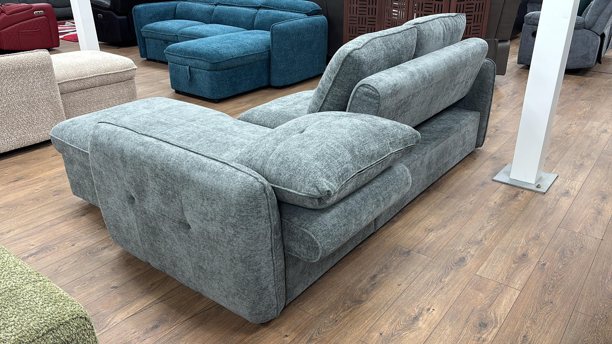 Samara Corner Sofa Bed with Storage (Available in Chenille Grey, Brown, Beige or Green)