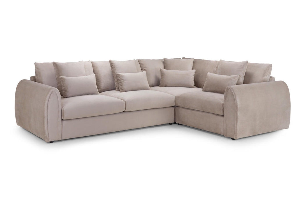 Bishop Corner Sofa (available in velvet mocha or grey)