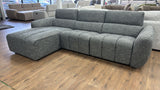 Tuscany Electric Recliner Corner Sofa (Available in Tweed Silver, Mocha or Charcoal)
