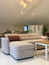 Naples Corner Sofa Bed with Storage (Available in Chenille Grey, Blue, Beige or Green)