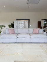 Daniela Modular 3 Seat Sofa and Footstool (Available in Stone or Grey)