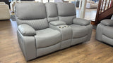 Pentagon 2 Seat Electric Recliner Sofa (Available in Leather Grey or Black)