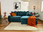 Winnie Chaise Sofa (Available in Soft Chenille Teal, Navy or Grey)