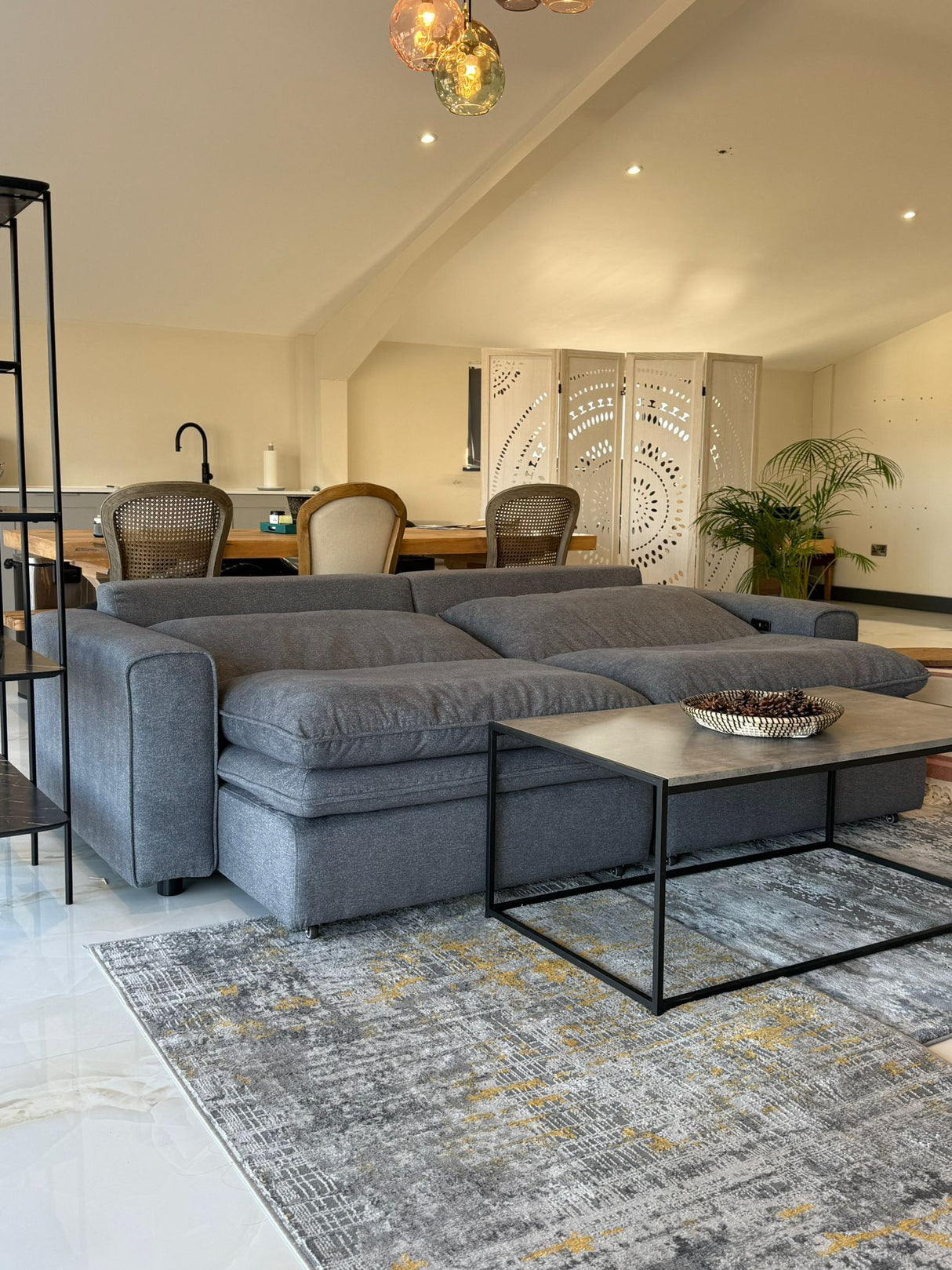 Bella Cloud 3 Seat Electric Cinema Sofa (Available in Beige or Grey)