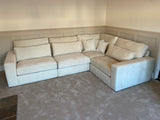 Lola Small Corner Modular Sofa (Available in Chenille Ivory, Mocha or Grey)