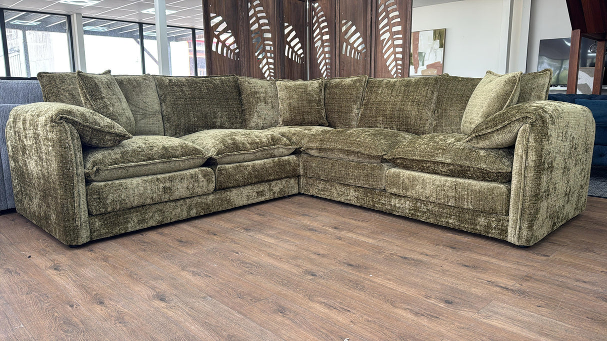 Samantha Corner Sofa (Available in Beige, Grey, Black or Green)