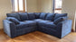 Winnie Double Corner Sofa (Available in soft chenille Teal, Navy, Stone or Dark Grey)