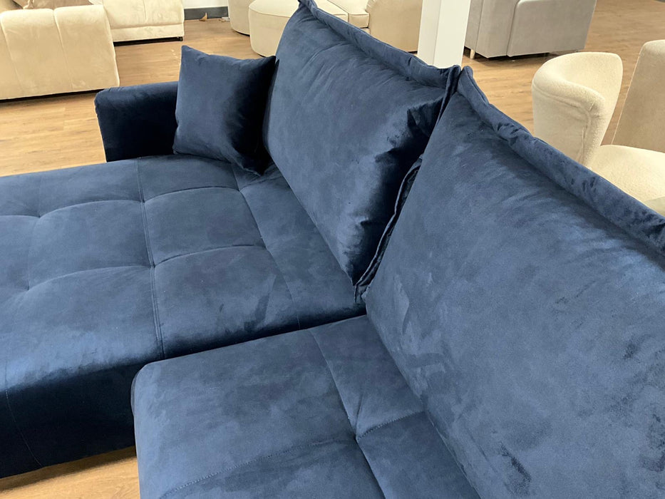 Valencia Corner Sofa Bed with Storage (Available in Navy, Teal, Silver or Mocha)