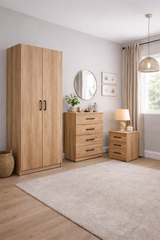 Economy Bedroom Set (Available in Light Grey, White, Oak or Dark Grey)